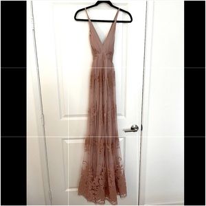 Dusty Mauve / Blush Long Dress